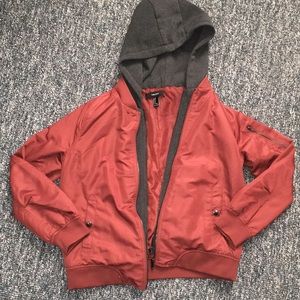 Forever 21 rust colored bomber jacket